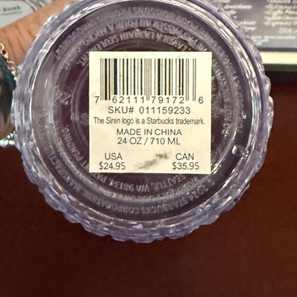 Starbucks Gem Iridescent Diamond Textured Tumbler 24 Oz With Matching Ornament - Picture 8 of 11